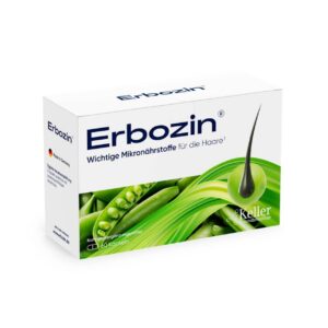Erbozin® Haarpflege Kapseln – Nahrungsergänzung Vegan – 60 Kapseln – 30 Tage Packung – Erbsen-Extrakt Astaxanthin Rotkle