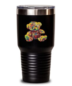30oz Isolierte Edelstahl Tumbler mit lustigem Teddybär Motiv für ausschlaggebendemomente | Isoliertes 30oz Edelstahl Tu