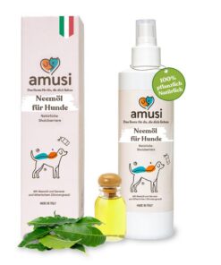 amusi Neemöl-Zeckenspray für Hunde – Naturliches Schutzspray, Zeckenabwehr und Insektenschutz, natürlich formulation, ve