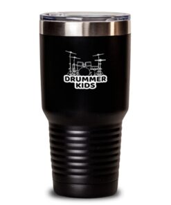 30oz Isolierter Edelstahl Tumbler für Kinder Drummer - Lustige Drums - Insulated Kids Cooler Thermos