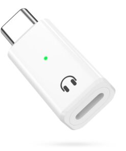 MoKo Lightning auf USB-C Audio Adapter - Weiß | Perfekter Kopfhörer Adapter für iPhone und iPad | USB-C zu Lightning | W