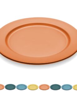 Kyraton 25cm Unzerbrechliche Plastikteller 8er Set für Kinder und Erwachsene, BPA-Frei, Mikrowellenyectos, gesunde Alter