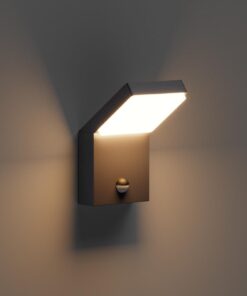 Klighten Außenwandleuchte Led mit Bewegungsmelder Schwarz Warmweiß 3000K korridoreingang Terrasse IP65