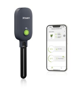 Xtsuen Feuchtigkeitsmessgerät für Pflanzen und Boden, kabelloser Bluetooth Sensor, 2-in-1 Boden-Feuchtigkeitsmesser, Gar