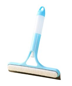 Edelstahl Fenster Squeegee für Duschabzieher (Blau) | Heavy-Duty Duschwischer Glastür Reinigung (Blau) | Non-Slip-Griff