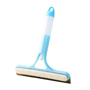 Edelstahl Fenster Squeegee für Duschabzieher (Blau) | Heavy-Duty Duschwischer Glastür Reinigung (Blau) | Non-Slip-Griff