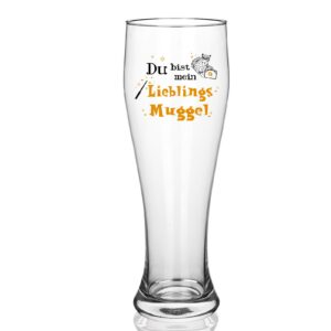Joymaking Bierglas Muggel Geschenke für Fans, Glas Deko Harry-Potter, Geschenk für Erwachsene Bierglas 25oz