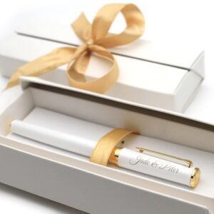 Personalisierter Metall Kugelschreiber Kuli Stift + Geschenkbox | Hochzeit Geburtstag Valentinstag Muttertag
