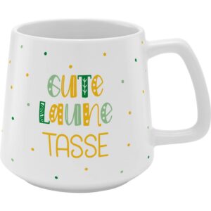 GRUSS & CO konisch Tasse Steinzeug 43 cl mehrfarbig Geschenk Freunde Gute Laune Tasse 48446