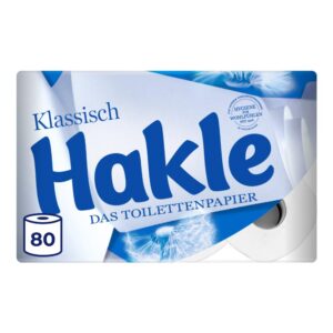 Klassisches Toilettenpapier Hakle – Sanfte Reinigung 80 RollenFür FamilieThe Forest Stewardship Council