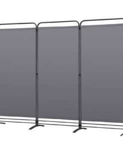 Angel Living Paravent Freistehend Sichtschutz für Büros und Schlafzimmer 243cm x 180cm Grau Angel Living Paravent Kla