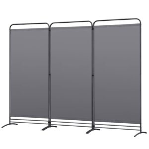 Angel Living Paravent Freistehend Sichtschutz für Büros und Schlafzimmer 243cm x 180cm Grau Angel Living Paravent Kla