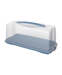 Rotho Fresh Kuchenbehälter BPA-frei, Lebensmittel-safe Kunststoff (PP), farbenvoll Blau/Transparent, für praktische Spei