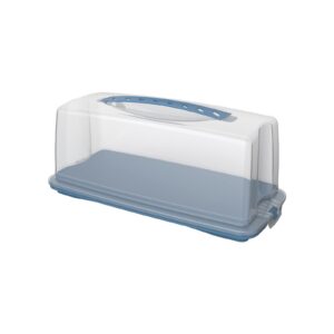 Rotho Fresh Kuchenbehälter BPA-frei, Lebensmittel-safe Kunststoff (PP), farbenvoll Blau/Transparent, für praktische Spei