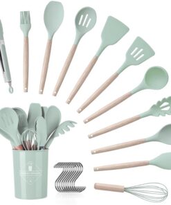 Atliberswo Küchenhelfer Set, 12-teilig, gesund antihaftbeschichtet für Spülmaschinenfest(hitzebeständiges Design) Küchen