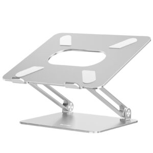 BoYata Laptop Ständer, aluminium gefertigter Höhenverstellbarer Belüfteter Notebook Stand, kompatibel für Laptop (10-17