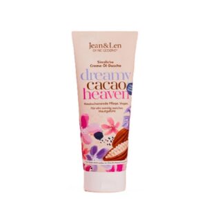 Jean & Len Creme-Öl Dusche Kakaobutter Macadamia, pH-reinziger Duschgel, reichhaltiges Hauterlebnis, ohne Paraben & Sili