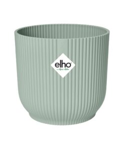 ELHO Vibes Fold Rund 14 cm - Blumentopf für Innen - 100% recyceltes Plastik - Grünes Design