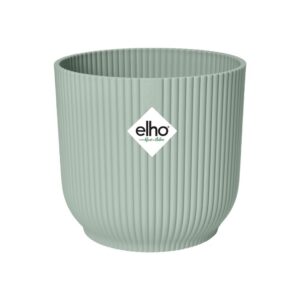 ELHO Vibes Fold Rund 14 cm - Blumentopf für Innen - 100% recyceltes Plastik - Grünes Design