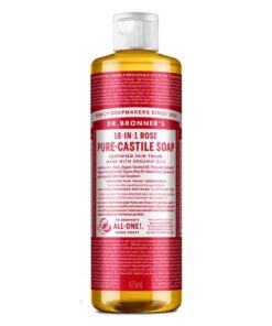 Dr. Bronner's 18-in-1 Rose Bio-Castile Flüssigseife - Vegan & Fair Trade zertifiziert, für Gesicht, Körper, Haare & Haus