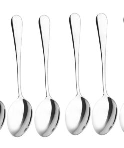 Qinglele Edelstahl 304 Suppenlöffel, Tafellöffel, 17 cm (6.7"), Set 6 Stück - Durable & Schmuckfreier für Abendessen