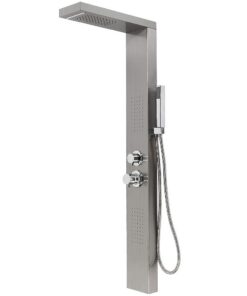 Edelstahl Duschsystem 130 cm mit Regendusche & Wasserfall｜Hohe Qualität für Baden und Entspannung | Edelstahl Duschset