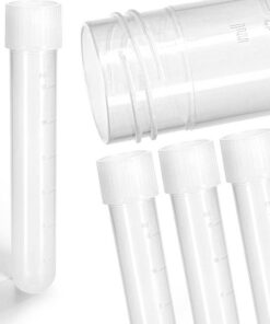 Tuuters 25x Zentrifugenröhrchen mit Schraubverschluss - robust und pressefest für wissenschaftliche Anwendungen - Weiß -