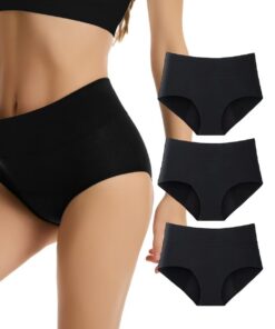 DTUOMO Starke Blutung Unterschwäsche Hoch Taille, Baumwolle Frauen & Mädchen (3er Pack)