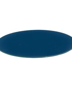 Harbour Housewares Rundes Glas Schneidebrett 30cm Blau Temperiert Hitzebeständig Küchenschutz