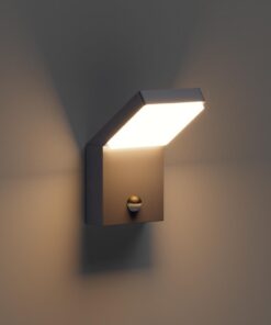 Klighten Led Außenwandleuchte mit Bewegungsmelder Anthrazit Warmweiß 3000K für Garten Terrasse Eingang 24W IP65