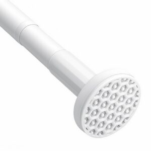 Momooda Teleskopgardinenstange ohne Bohren, Edelstahl, für Badezimmer, Fenster, Küche, Schrank, 50-80cm, Vorhangstange z