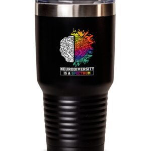 Edelstahl isolierter Tumbler 30 oz für Gehirn mit Neurodiversität und Autismus | Lustiger 30 oz isolierter Edelstahl Tu