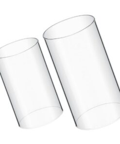 2 Stück Teiliges Transparentes Glaszylinder Kerzenglas für Zuhause und Hochzeit | Transparentes Teiliges Glaszylinder K