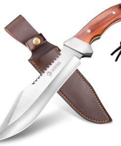 NedFoss JUNGLE-KING Jagdmesser - Outdoor Survivalmesserspezialität für Adrenalinjunkies - Radbohm-Aufbau mit lateralem H