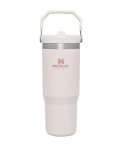 Stanley Flip Straw Tumbler 1,0 L - Kalthaltend - Spülmaschinenfest - Sportflasche - BPA Frei - Rosa Quarz