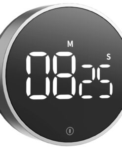 VOCOO Digitaler Küchentimer Magnetisch mit Großem LED-Display 3 Lautstärkestufen für Küche Fitness Klassenzimmer