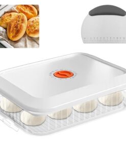 Pizza-Ballen-Box mit Deckel, Teigbox zur Gärung von Sauerteig und Hefeteig, Datumsaufzeichnung inklusive,Frisschhaltiger