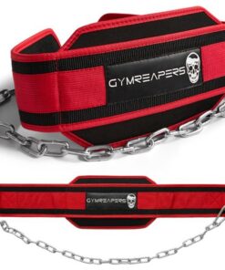 Gymreapers Dip-Gürtel mit robuster Stahlkette – für Klimmzüge, Dips & Gewichtheben