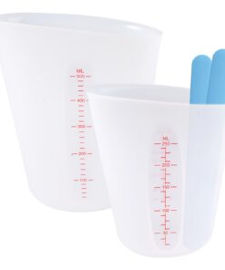 Silikon Messbecher 250ml/500ml für Gießpulver DIY Handmade | Harz Messbecher für Epoxidharz - 2 Stück Silikon Becher zu