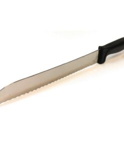 Kerafactum Super Scharfes Brotmesser Wellenschliff über 30 cm Schwarzgriff