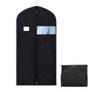 1 Stück Atmungsaktiver Kleidersack für Anzughüllen, Mäntel und Jacken mit Reißverschluss und Klarem Fenster, ideal für d