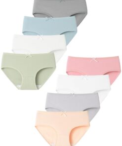 [Domee Mädchen Baumwolle Unterhosen für Teenager - Comfort und Freshness in einem 8er-Pack] [Domee Mädchen Baumwolle U
