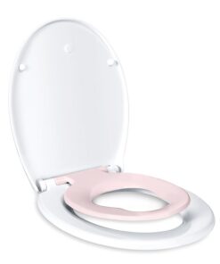 TODOT Familien-Toilettensitz Rosa mit Absenkautomatik und verstellbarem Scharnier