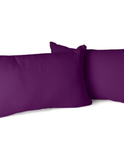 Kissenbezug 40x80 Lila 2er Set für Schlafzimmer mit Hotelverschluss aus Gebürstetem Mikrofaser Kissenbezug 40x80 Lila