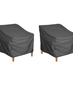 Gartenstuhl Abdeckung 2er-Set – Wasserdicht 210D Schutzhülle für Gartenstühle, 80×85×91,5 cm (Schwarz)