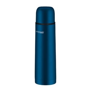 THERMOcafé by THERMOS TC Beige Thermalflasche 0,50l Mat Saphirblau, Thermosflasche mit Becher aus Edelstahl, 12 Std. Hit