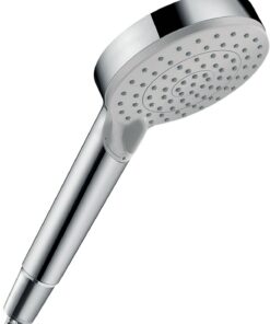 Hansgrohe Vernis Blend Wassersparender Duschkopf EcoSmart Handbrause 2 Strahlarten Runde Dusche Antikalk-Funktion Chrom