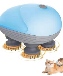 Elektrisches Kopfmassagegerät Katzen & Hunde, IPX7 Wasserdicht, 4 Massageköpfe, 3 Massagemodi | Tragbares Elektrisches