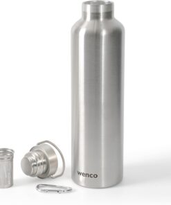 Wenco isolierte Edelstahl-Trinkflasche 1L – BPA-frei – für kalte und heiße Getränke