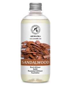 Raumduft Nachfüllflasche Sandelholz 500ml für Reed Diffuser - Natural Aroma für Raumbedorfung - Refill für Deinen Reed D